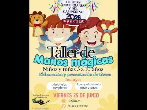TALLER DE MANOS MÁGICAS: LOS NIÑOS DE EL ÁGUILA CREARÁN SUS PROPIOS TÍTERES