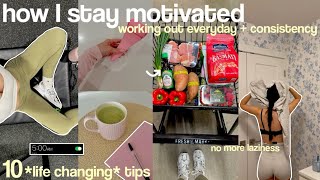 how I stay MOTIVATED as a LAZY GIRL🎧 *life-changing tips* working out + staying productive