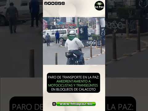 Amedrentamiento a motociclistas y transeúntes que intentaban llegar a sus destinos.