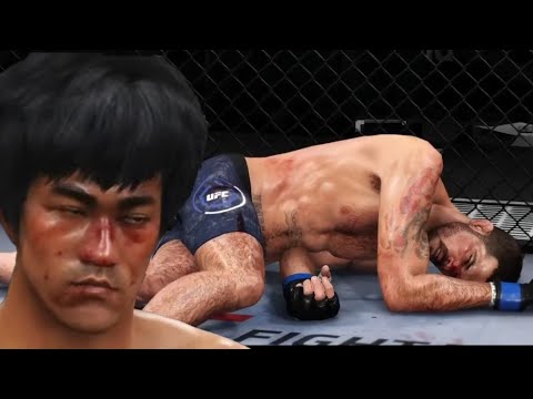 UFC Bruce Lee vs Matt Brown Bloody knockouts