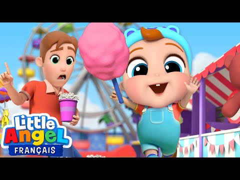 Jeux et Bonbons au Parc d'attraction | Comptines avec Bébé Louis | Little Angel Français