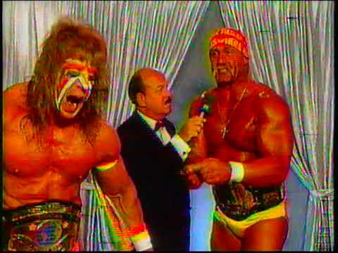 Hulk Hogan & Ultimate Warrior 1990 WWE WWF Promo Vs Mr Perfect & Genius #tv #vhs #viral #viralvideo
