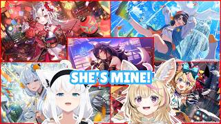 Fubuki and Polka Reaction of Hololive Members Card Illustration for【Holo Dreams】