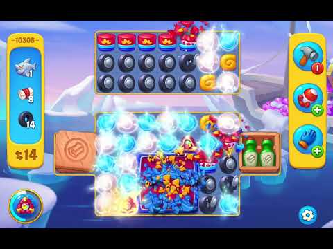 Fishdom Level 10308 - Daily Log 646 | Ice Adventure | New Cards | Gemstone Trail 