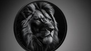 LEV coin Black and White Lion coloured – 1 oz stříbrná mince barevná