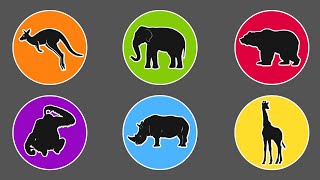 Wild Animals: Elephant, Rhinoceros, Giraffe, Kangaroo, etc. 65