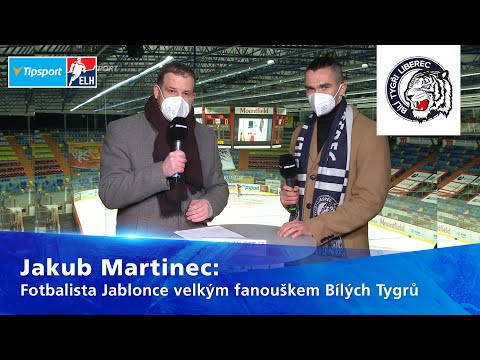 Jakub Martinec hraje za Jablonec, v hokeji je libereckým fanouškem