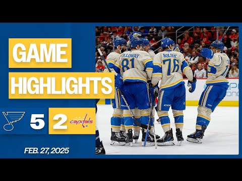 Game Highlights: Blues 5, Capitals 2