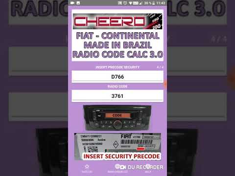 RADIO CODE for FIAT PSA BRAZIL video