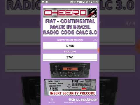 RADIO CODE for FIAT PSA BRAZIL