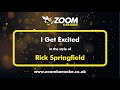 Rick Springfield - I Get Excited - Karaoke Version from Zoom Karaoke