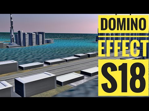 Miami City Domino Simulation S18!Dancing Domino EffectSimulation Effect  Domino Effect By#SUMISHAVFX