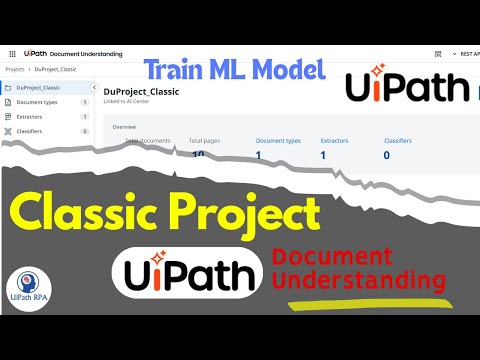 Create Classic Project in UiPath Document Understanding using AI Center 2025