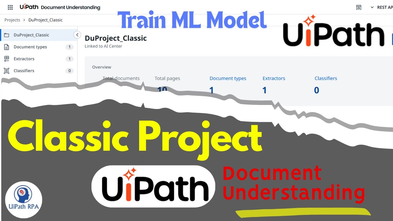 Create Classic Project in UiPath Document Understanding using AI Center 2025