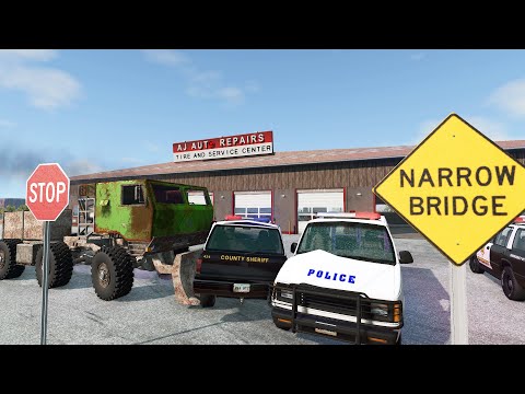 Just Crashes #28 (Police Chase) - BeamNG Drive