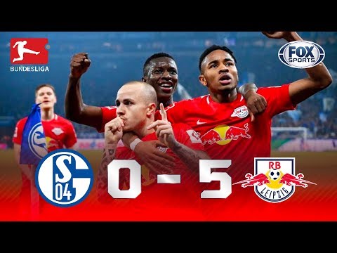 CAÇA AO LÍDER COM GOLEADA! Melhores momentos de Schalke 0 x 5 Leipzig pela Bundesliga