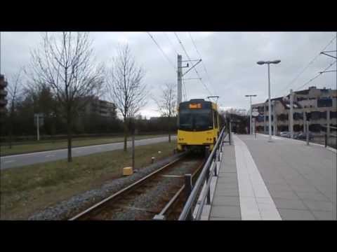 Aankomst Sneltram (BRU) 5026 en 5015 bij Nieuwegein Zuid