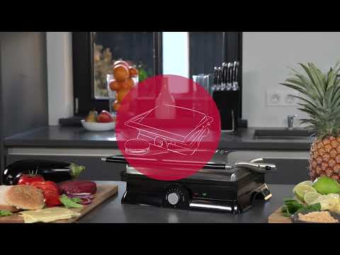 H.Koenig GR20 Kontaktgrill, Antihaft-Beschichtung, 2000 W, Edelstahl in Silber - Second Medium