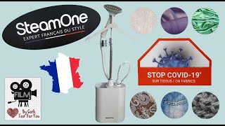 SteamOne H2020 – Défroisseur vapeur vertical français, efficace sur le Covid-19 et 99.99% des germes