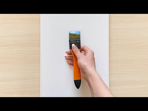 How to paint white daisy flowers🌼? | Acrylic painting tutorial | ASMR video