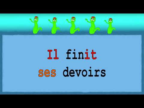 Verbe Finir (présent de l'indicatif) - Adjectifs possessifs - Alain Le Lait