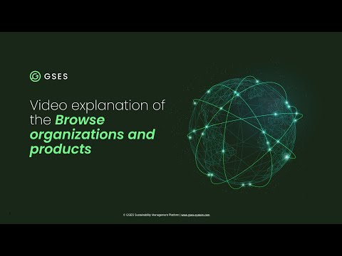 GSES: HOW TO VIDEO: Browse organizations +products