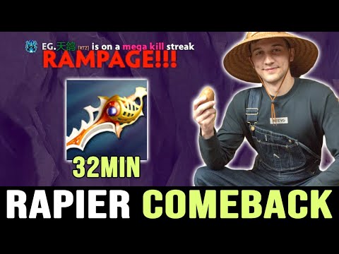 Rapier Rush Comeback — Arteezy Two Rampages GG