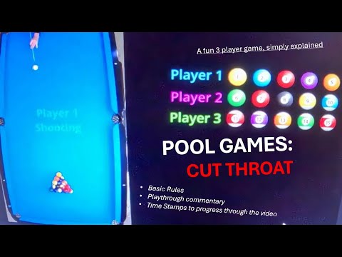 POOL GAMES: CUT-THROAT (Three Player Game)
