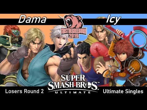 FirstDegreeBurn 2019 - Dama (Robin, Ken, Ganon) vs Icy (Mac, Ken, Shulk) Losers Round 2 | SSBU