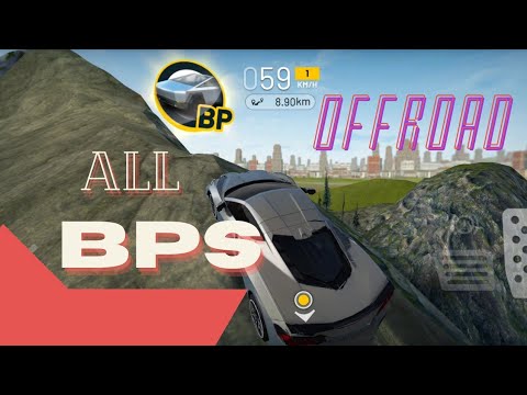 Extreme car driving simulator : collection all BPS in Off-road | 10 Tesla Cyber truck BPS collected.