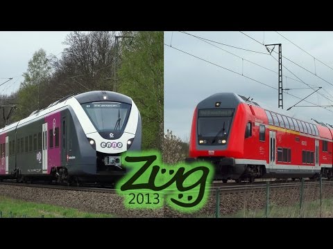 BR146 mit Dosto und BR1440 enno in Weddel bei Braunschweig (Kurzvideo)