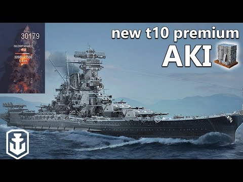 New Tier 10 Hybrid Battleship Aki (World of Warships)