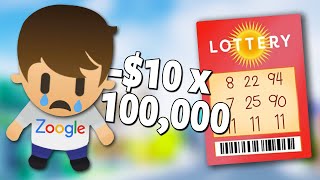 I Spent $1,000,000 on Lottery Tickets in Super Life