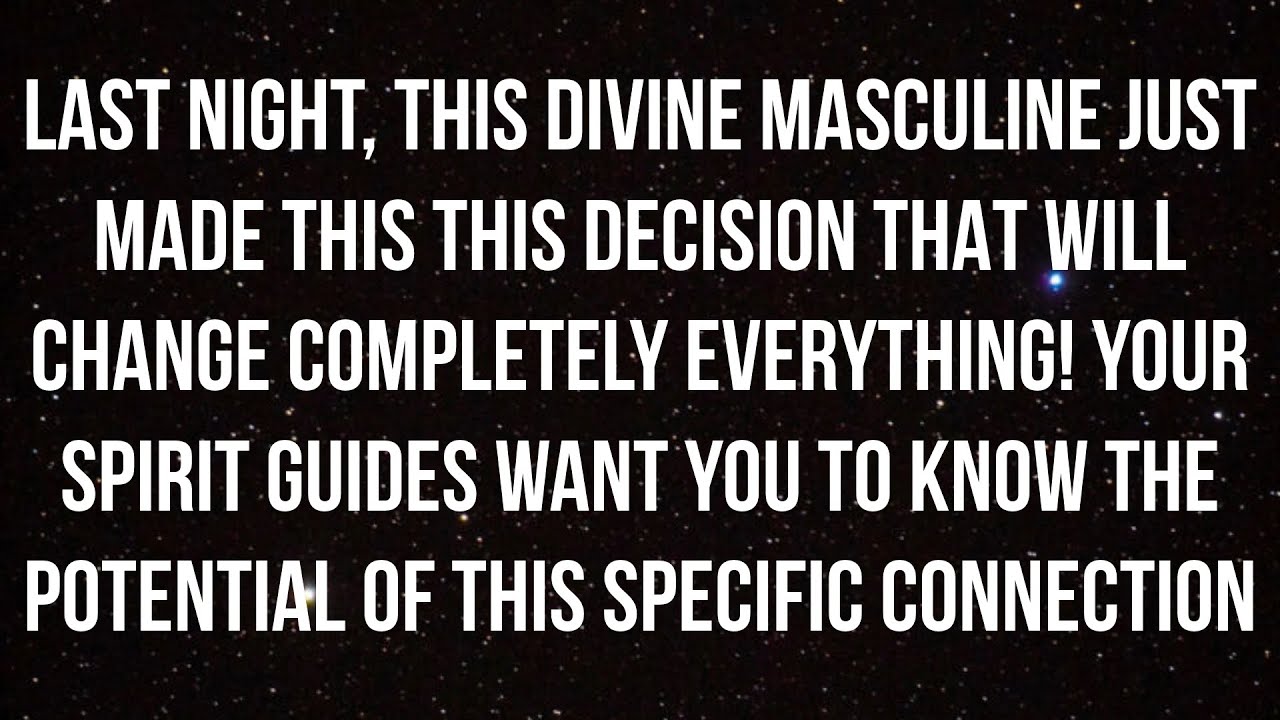 This Divine Masculine Just Made This MAJOR Decision That Will Completely Everything ✨ Tarot Reading