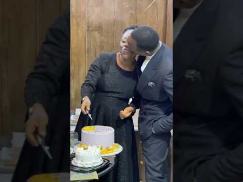 Kissing, hugging and romance. Dr. Pastor Paul Eneche grateful to God for his wonderful family.