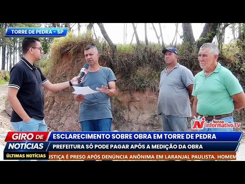 ESCLARECIMENTO SOBRE OBRA EM TORRE DE PEDRA
