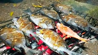Download lagu Grill and Eat Together the Caught Fish _ Traditional Fish Trap mp3