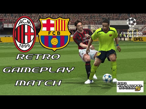 PES 5 Retro Match Remake - Uefa Champions League 2005/2006 - Milan vs Barcelona