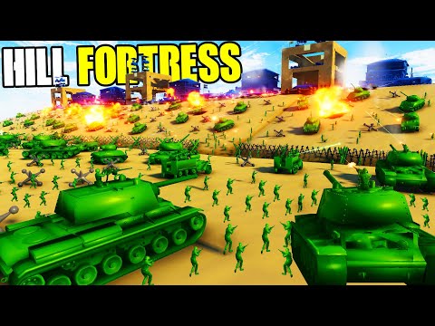 Full-Scale Green ARMY MEN Invasion of HILL FORTRESS... - Attack on Toys