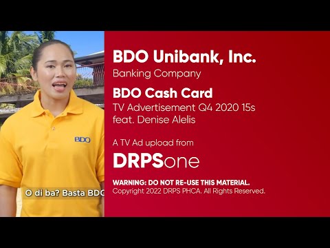 BDO Cash Card TV Ad Q4 2020 15s with Denise Alelis