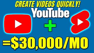 How To Make Money On YouTube WITHOUT Making Videos INC YouTube SHORTS ($30,000/Mo Auto-Created)