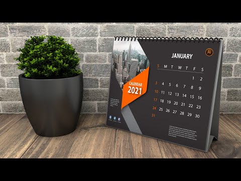 How to Design New Year Calendar 2021 in Adobe Photoshop Desk Calendar Design Vertex Graphic