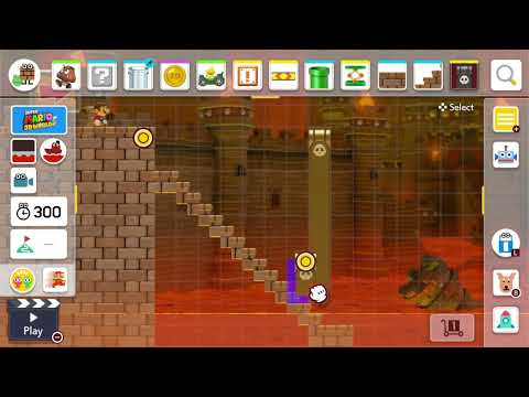Walking on lava in Super Mario Maker 2