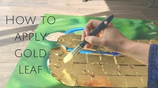 How to apply gold leaf to an oil painting
