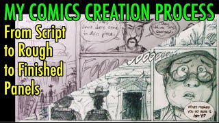 My Comics Creation Process: From Script to Rough to Finished Panels