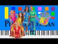 Hi 5 Living In A Rainbow Slow Easy Medium Piano Tutorial 4K