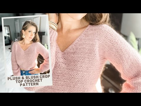 Plush & Blush Crop Top Sweater Crochet Pattern