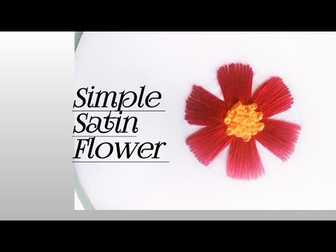 Satin Flower 🌼 | Satin  Stitch Flower | Embroidery | SreeRupa Hand Craft