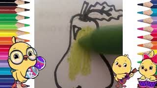 HOW TO DRAW AND PAINT A PEAR / COMO DESENHAR E PINTAR UMA PÊRA KAWAII 🍐#desenho #frutas #fruta