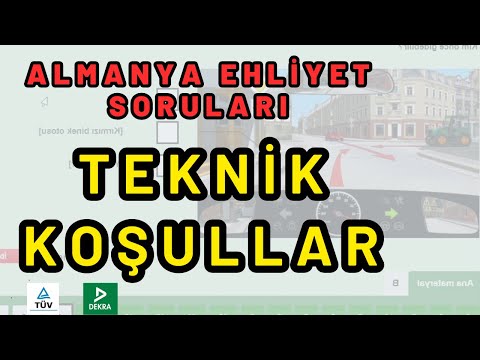 Teknik Koşullar | 103 Soru | Almanya Ehliyet Sınavı Soruları Türkçe